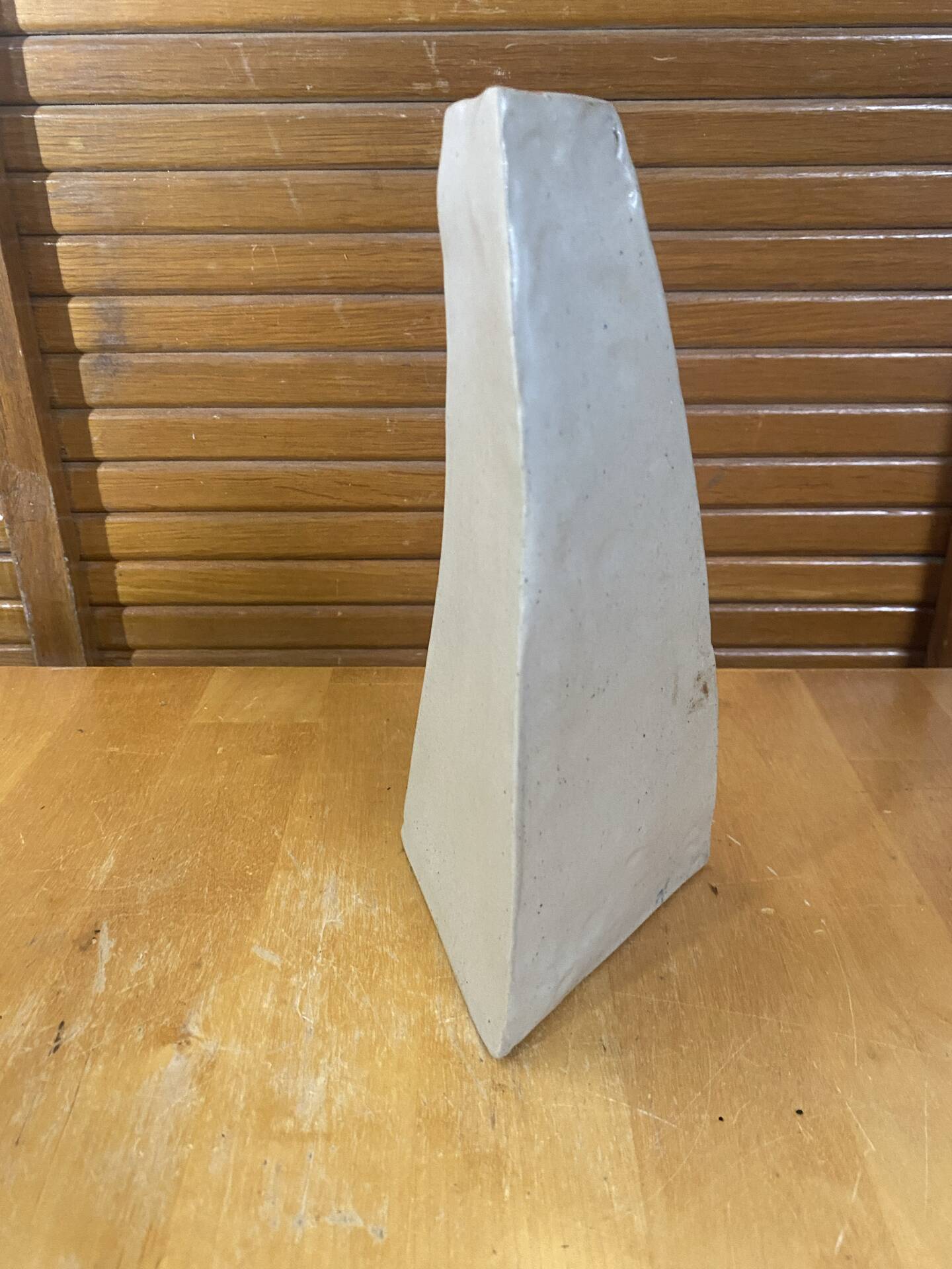 HILBORN Vase Pottery Design Grey Ceramic Geometric Lines Vintage