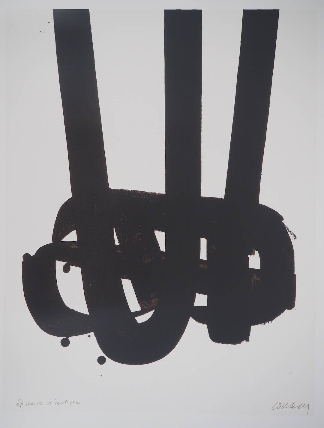 Pierre Soulages: Lithograph No. 29 - Original signed poster