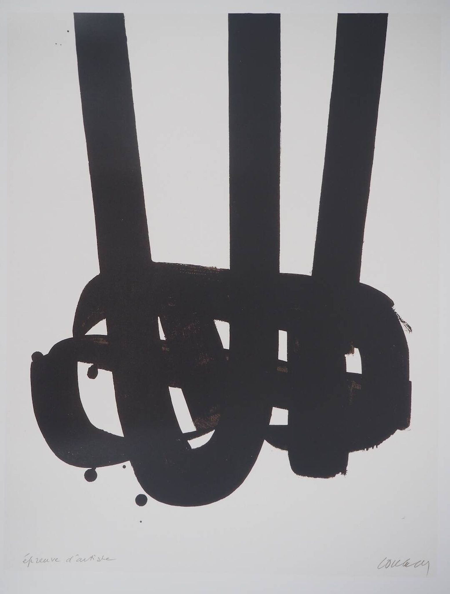 Pierre Soulages: Lithograph No. 29 - Original signed poster