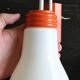 Ancienne paire d'appliques design 70 orange forme d'ampoule vintage