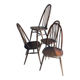 Suite de 4 chaises quaker par Ercol