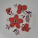 Set of 6 flat plates - Arzberg earthenware factory - 1960/70