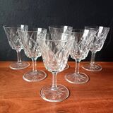 6 stemmed glasses 12 cl VMC Reims "champagne" motif Vintage France