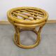 Vintage old rattan pouf