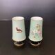 Paire De Vases Porcelaine De Paris XIXe Décor Fleurs
