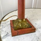 Pink lamp in marble and bronze years 30-40