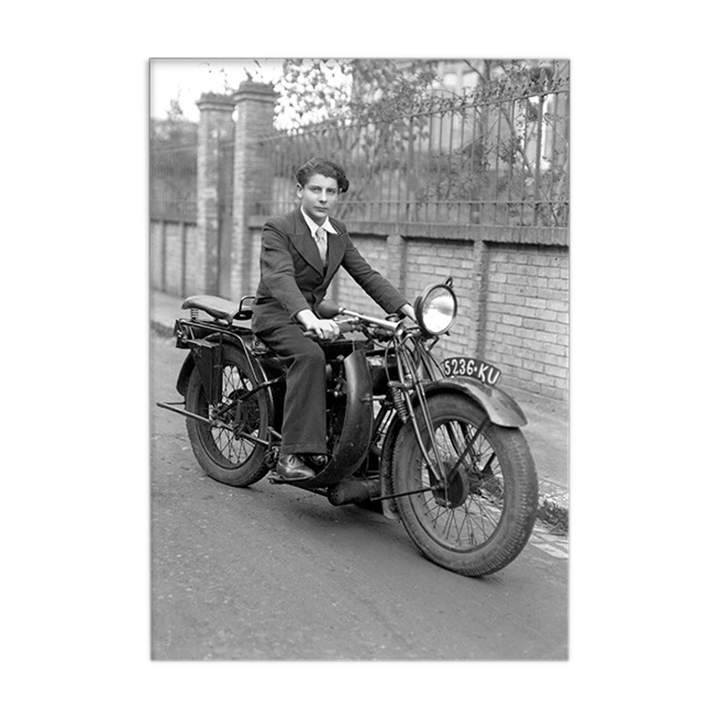 Motorcycle young man 1920