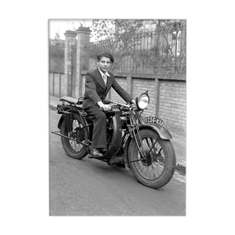 Motorcycle young man 1920