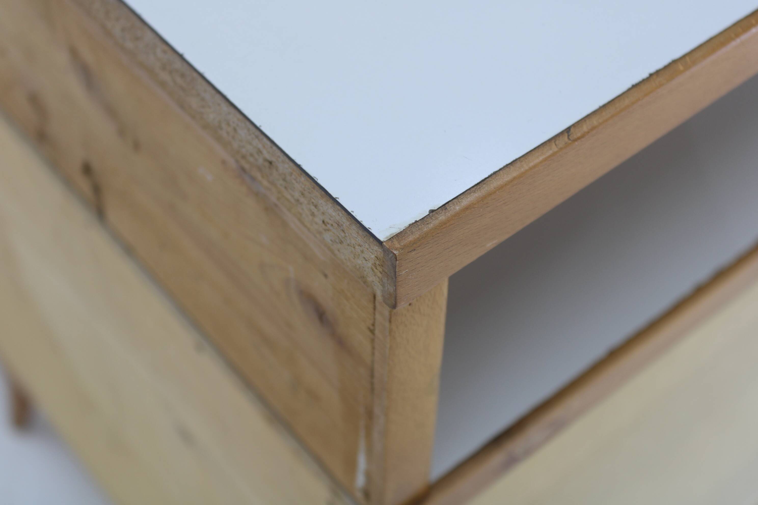 1960s Pair of Nightstands in Ash Finish , Italy