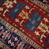 Handmade antique Caucasian Shirvan rug 134cm x 271cm 1880s - 1B491