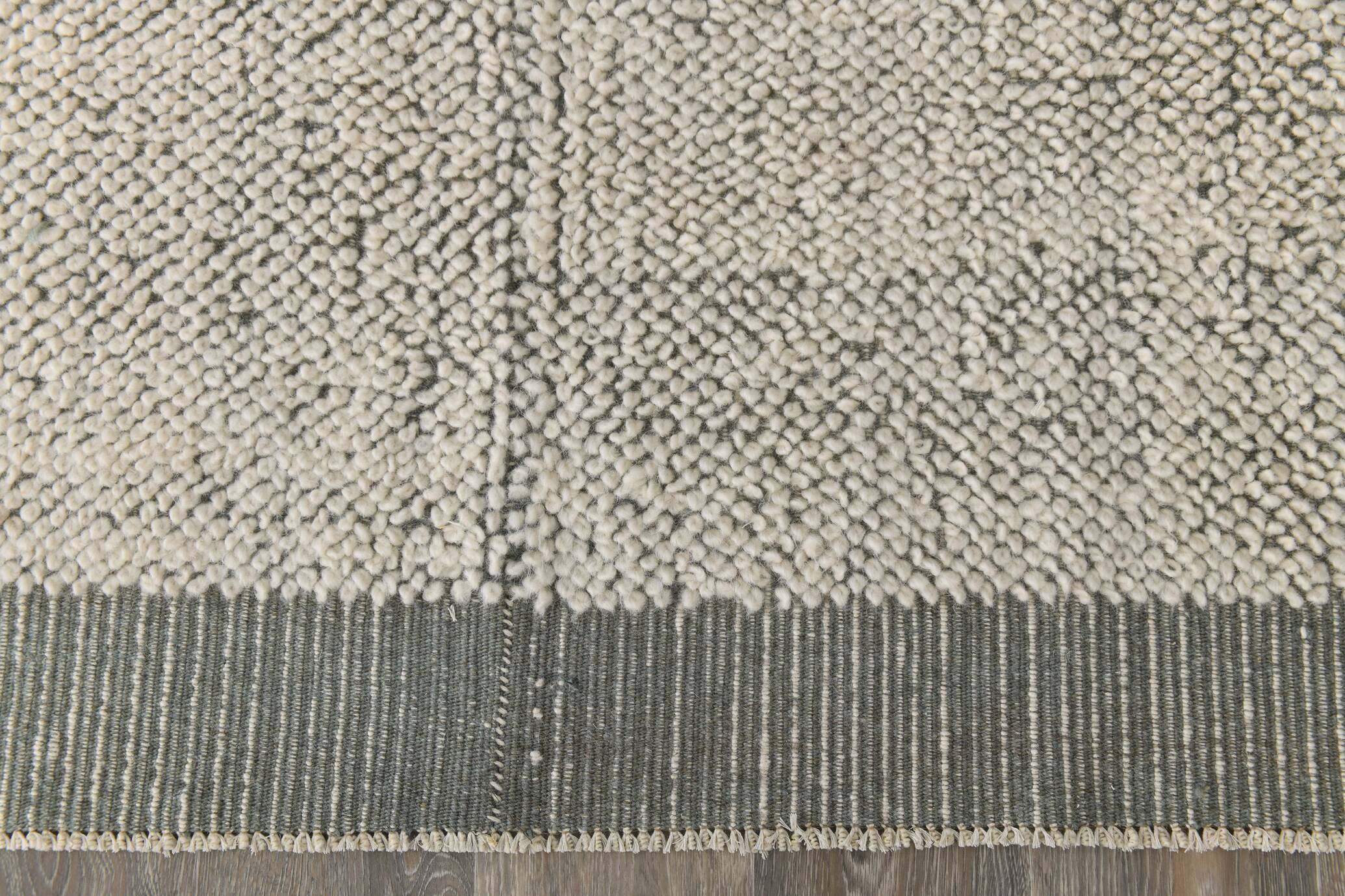 4x7 Shades Of Ash Green Handmade Wool Vintage Rug, 129x217Cm SK 34947