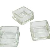 Set of 3 vide poche glass containers by Le Corbusier and Perriand for Lumax