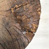 Billot primitif en bois brut