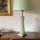 Lampe de table vintage moderne en verre de Murano vert, style Barovier & Toso  Italie, 1940