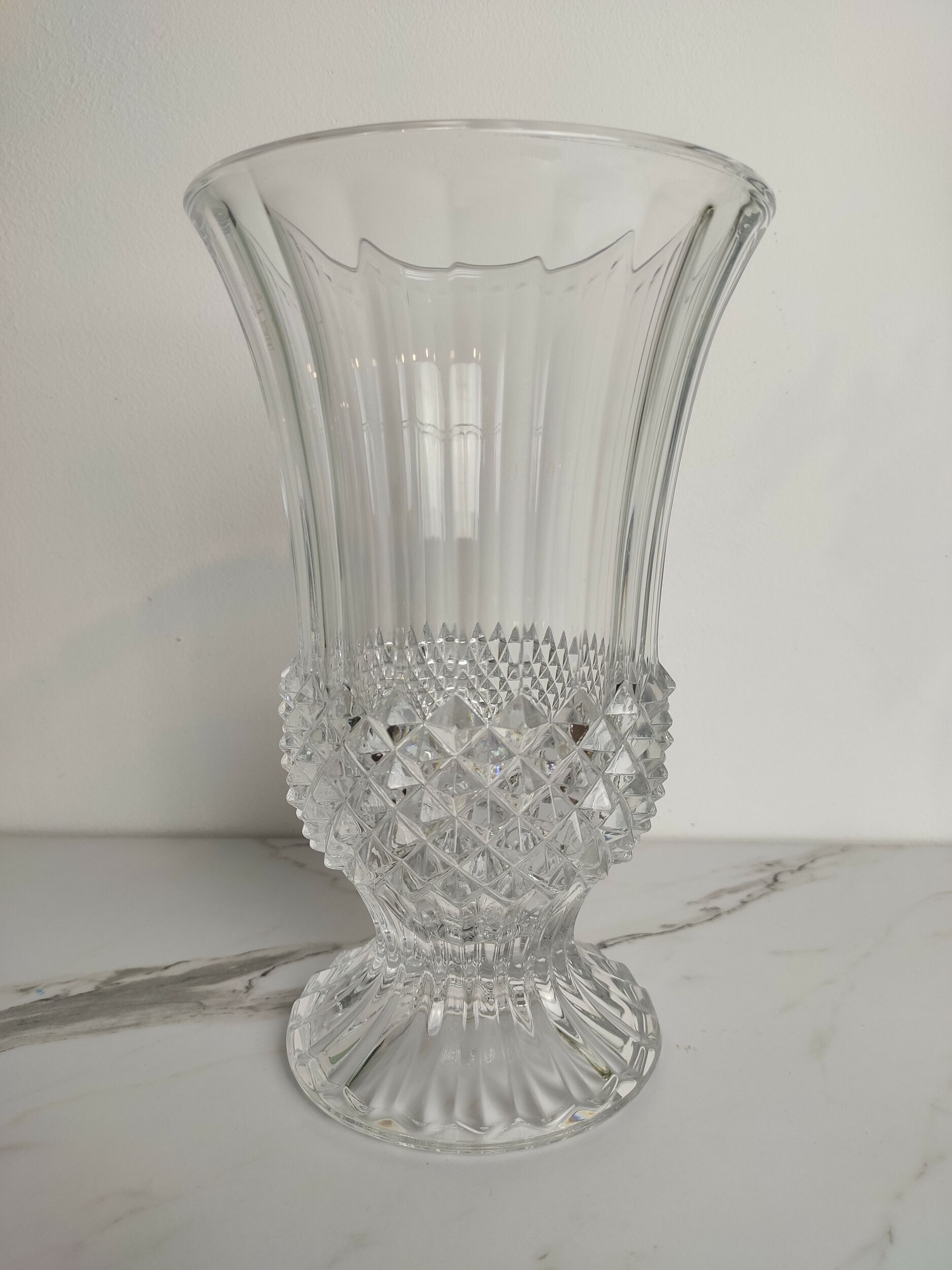 Medici carved crystal vase