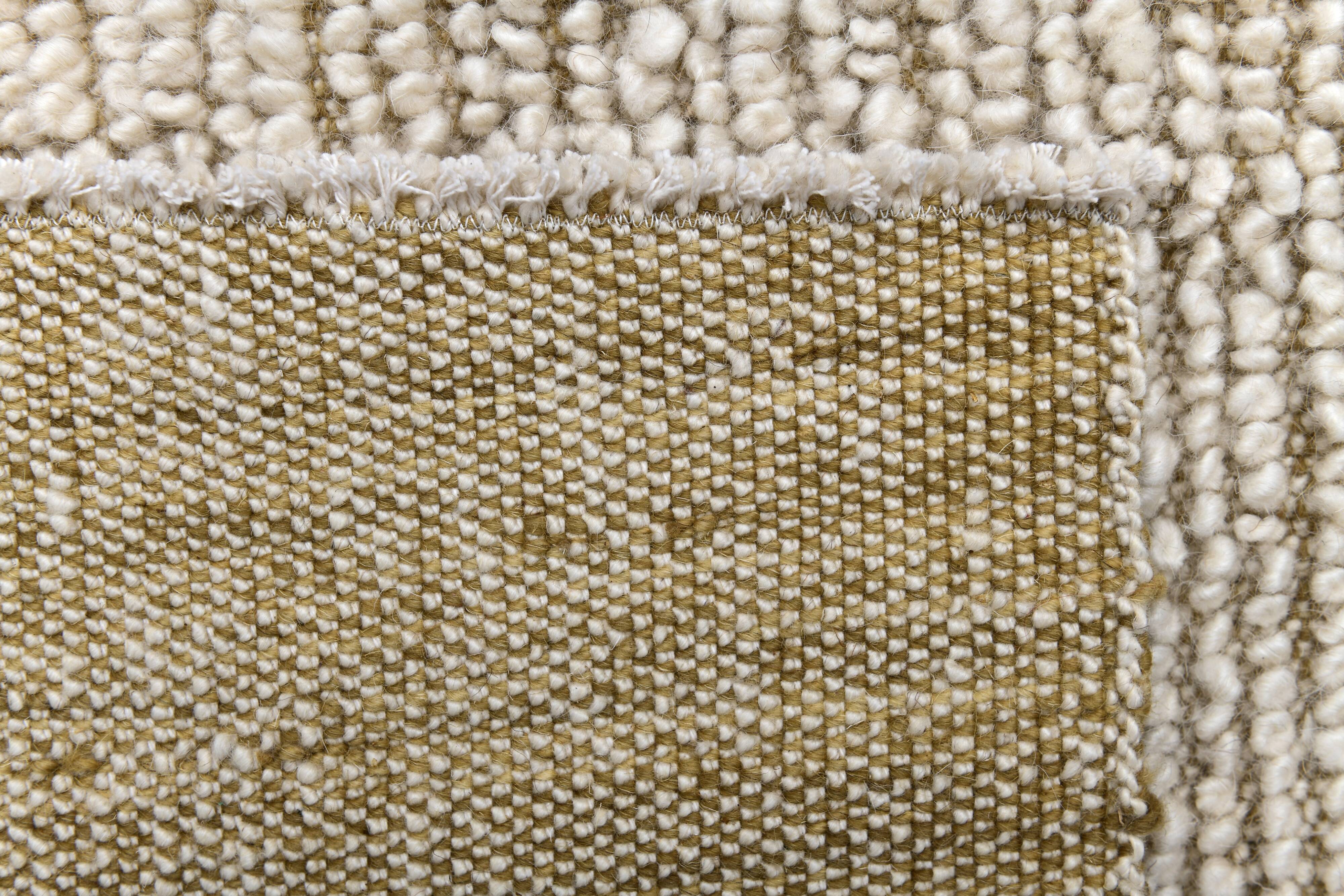 Green Beige Wool Turkish Area Rug 209x292Cm SK 242139