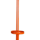 Vintage coat rack in orange lacquered metal