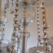 Old bohemian crystal chandelier for Deknudt