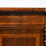 Buffet, commode en loupe d’amboine et palissandre, style Louis XVI – 2ème partie du XIXème