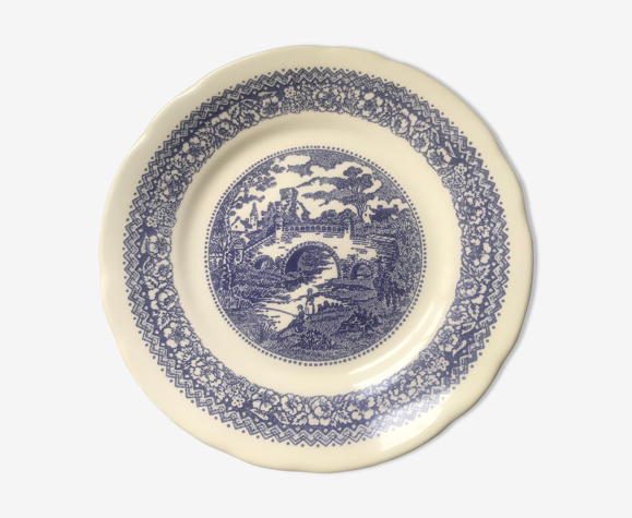 8 assiettes plates en faïence des années 70 made in Italy