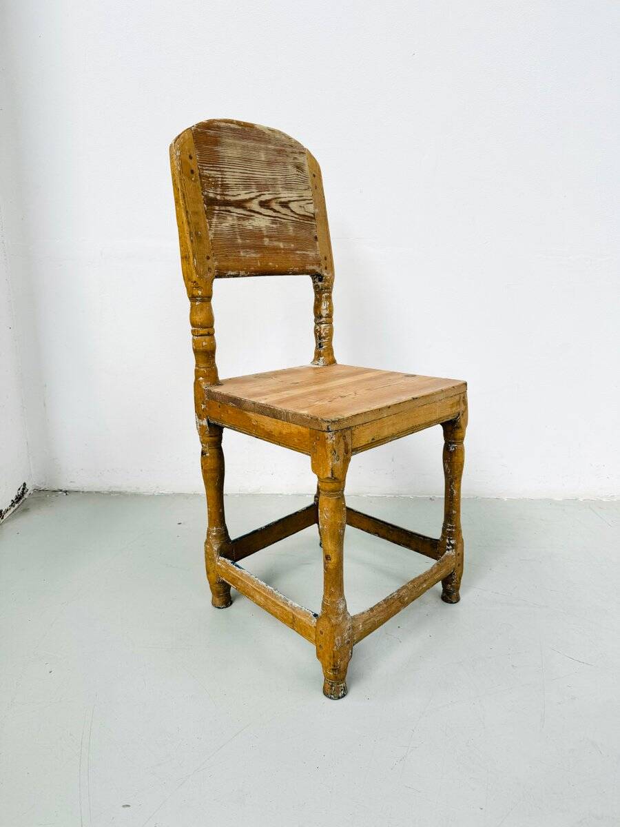 Antique 18th century Swedish Gustavian pine chair