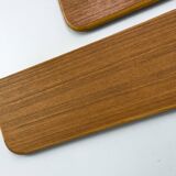 Ensemble de 2 étagères murales en teck du milieu du siècle, années 1970