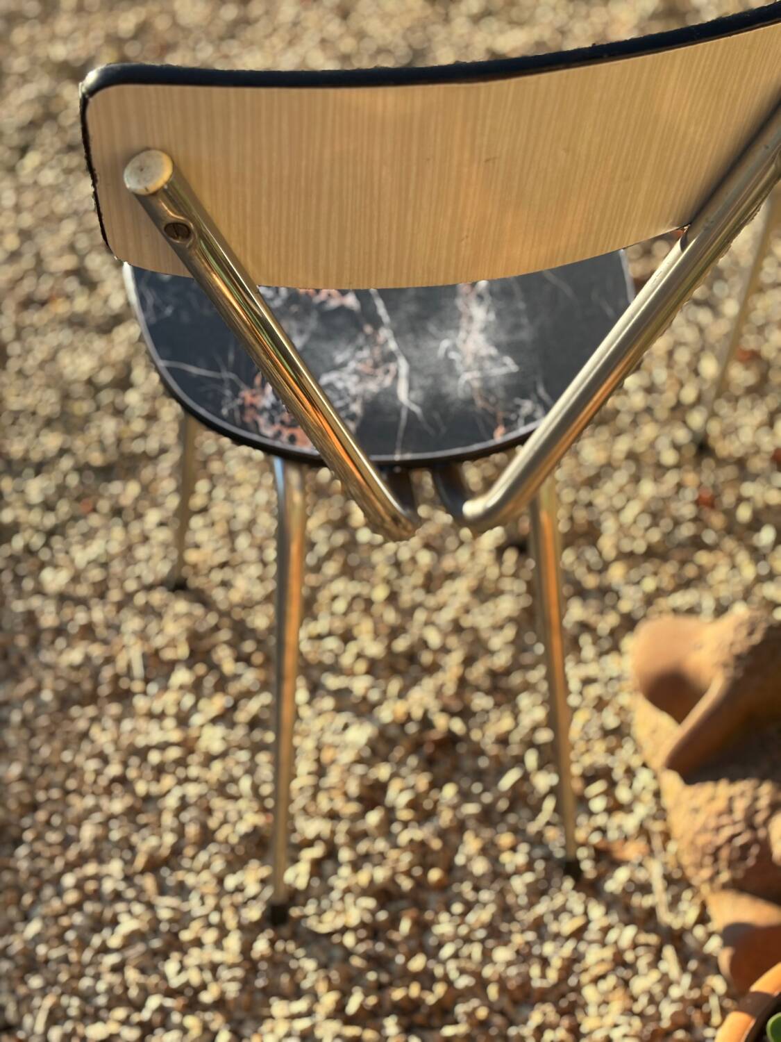 2 vintage formica chairs