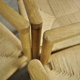 Set of six Danish oak diningchairs , CH46, by Hans J. wegner for Carl Hansen & Son, 1970s