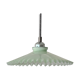 Vintage suspension in opaline scalloped mint color with water