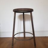 Vintage industrial tripod stool