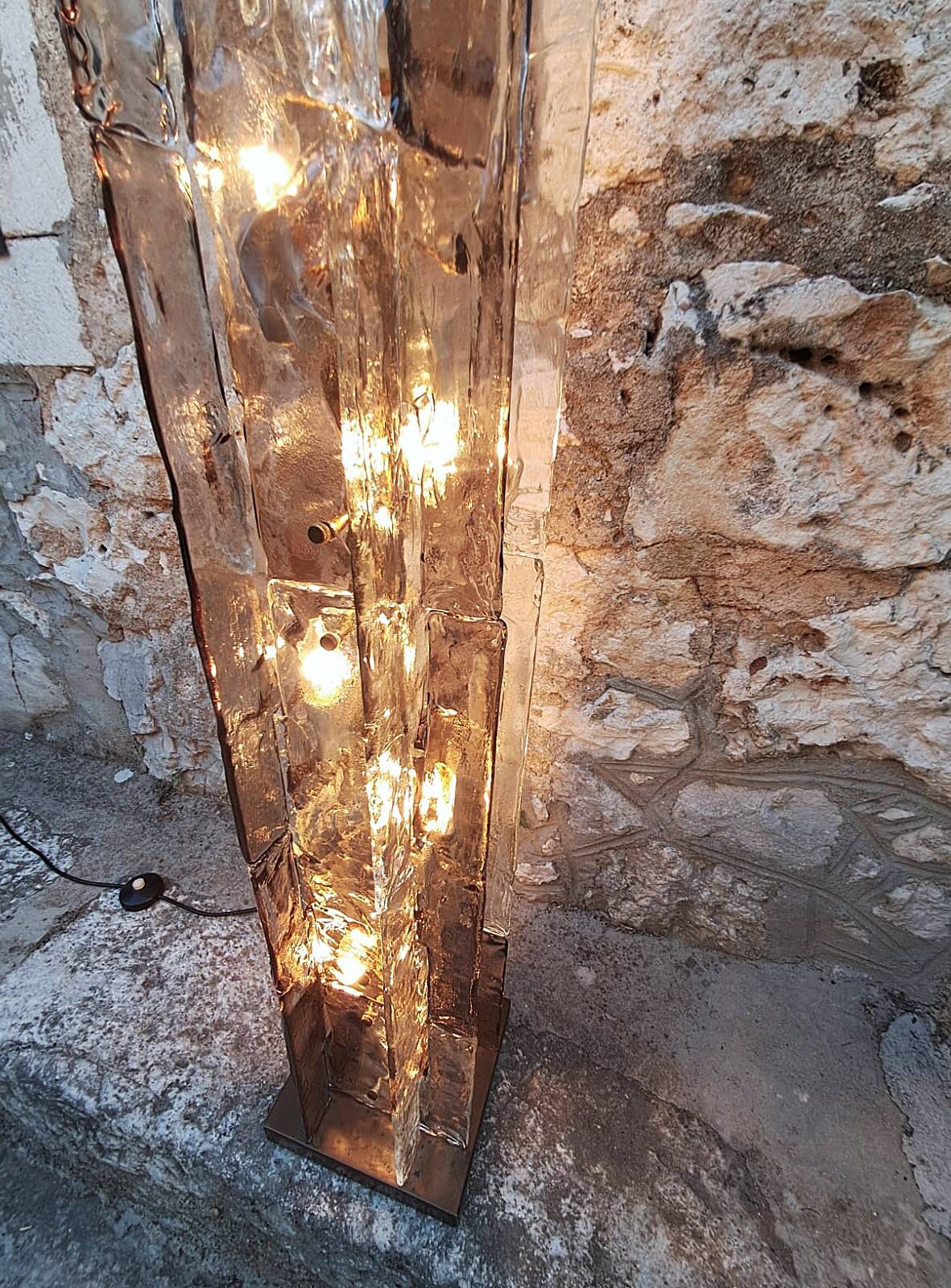 Floor Lamp LT379 Murano Glass by Carlo Nason for Mazzega, Italy,
