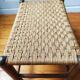 Scandinavian wood and rope stool