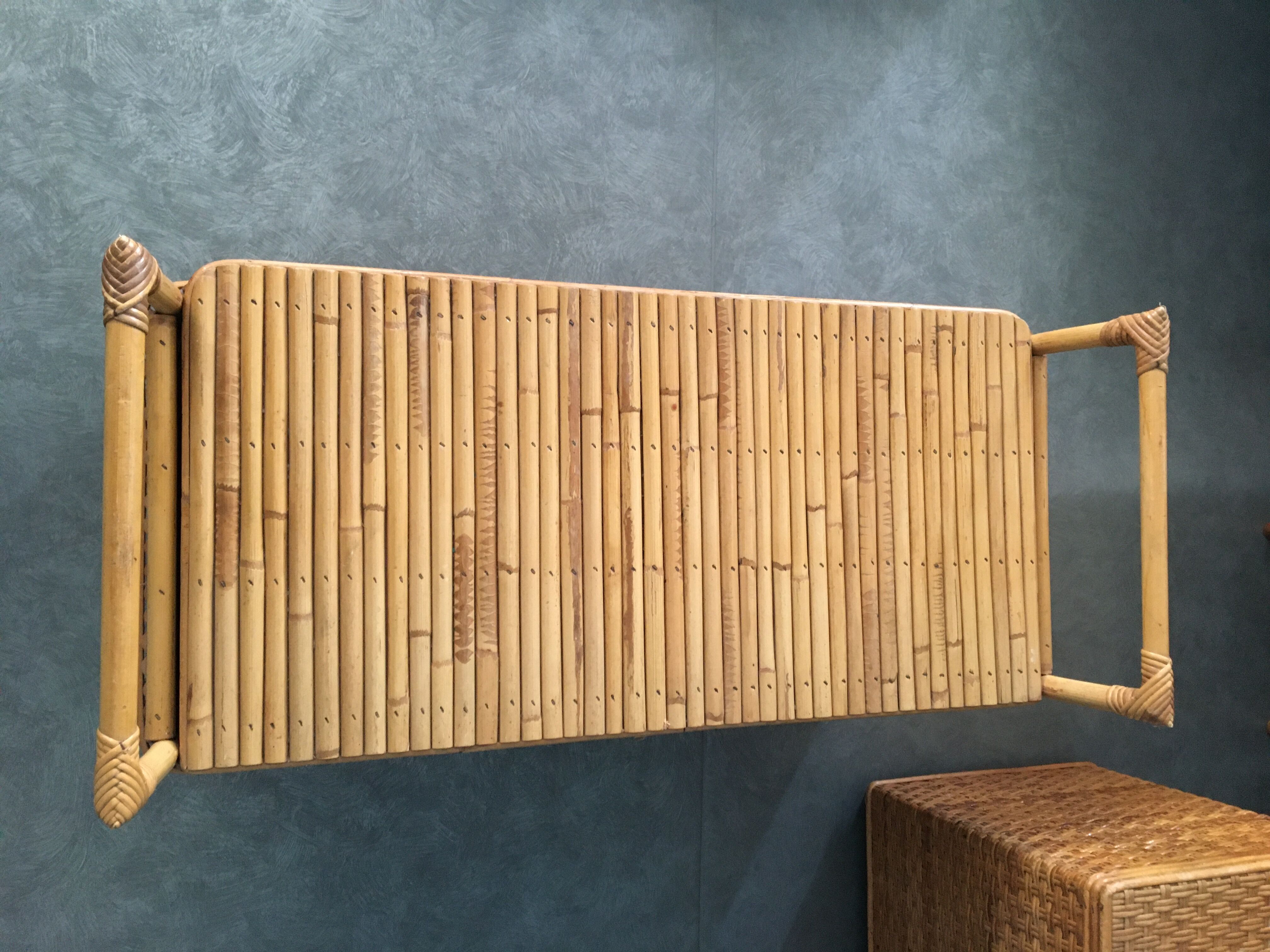 Vintage bamboo bench