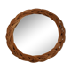 Rattan round mirror