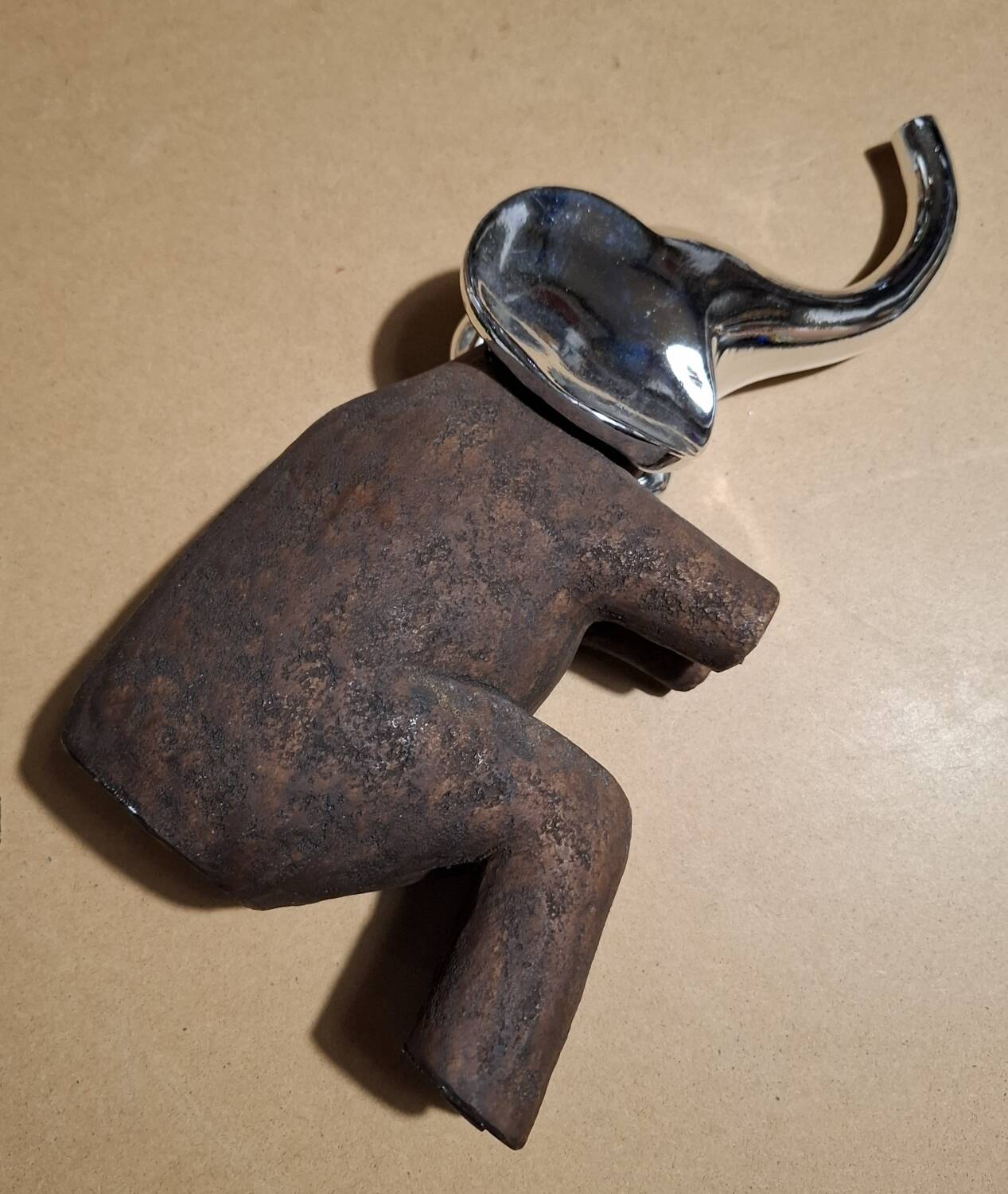 Wooden elephant bookends