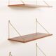Danish mid-century floating shelves in teak, set of 3, 1960s