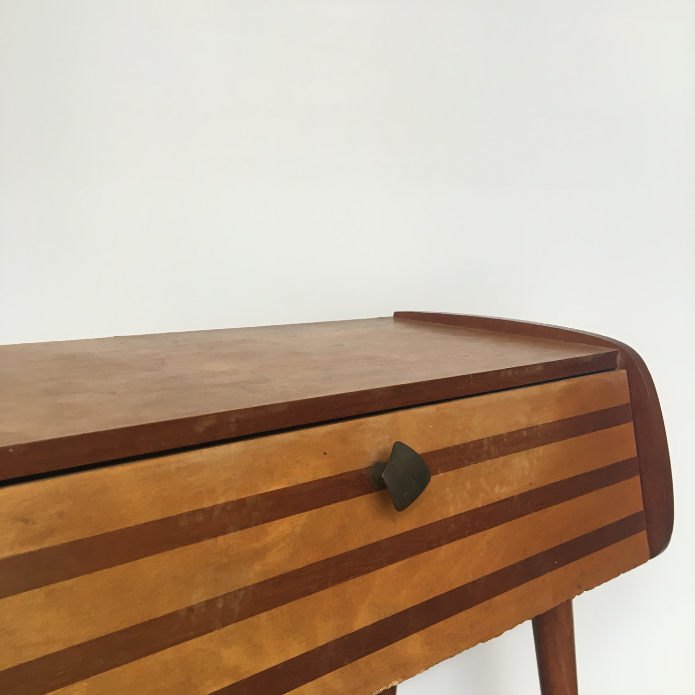 Bedside table compass legs 50s