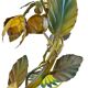 Stylized floral lamp in painted sheet