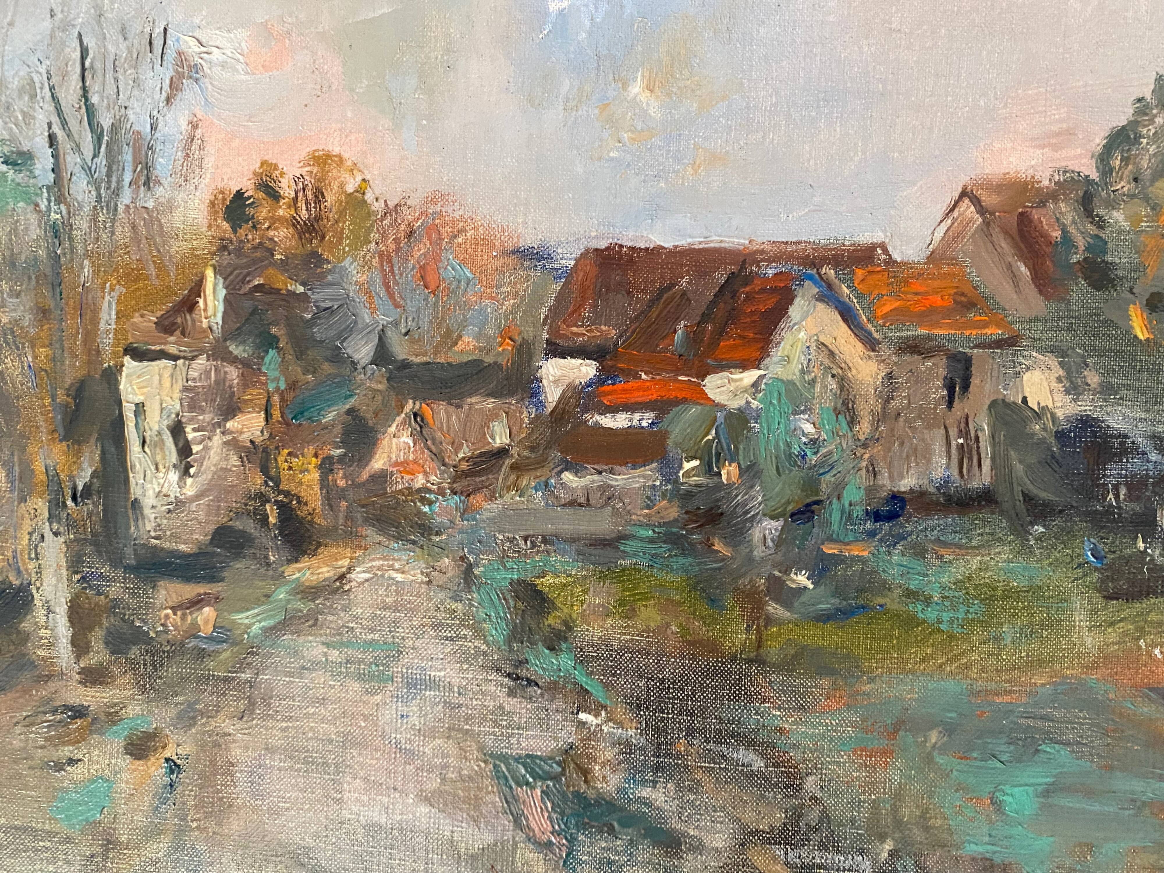 Painting HST Landscape Jean-Baptiste GRANGER (1911-1974) Creuse