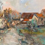 Painting HST Landscape Jean-Baptiste GRANGER (1911-1974) Creuse