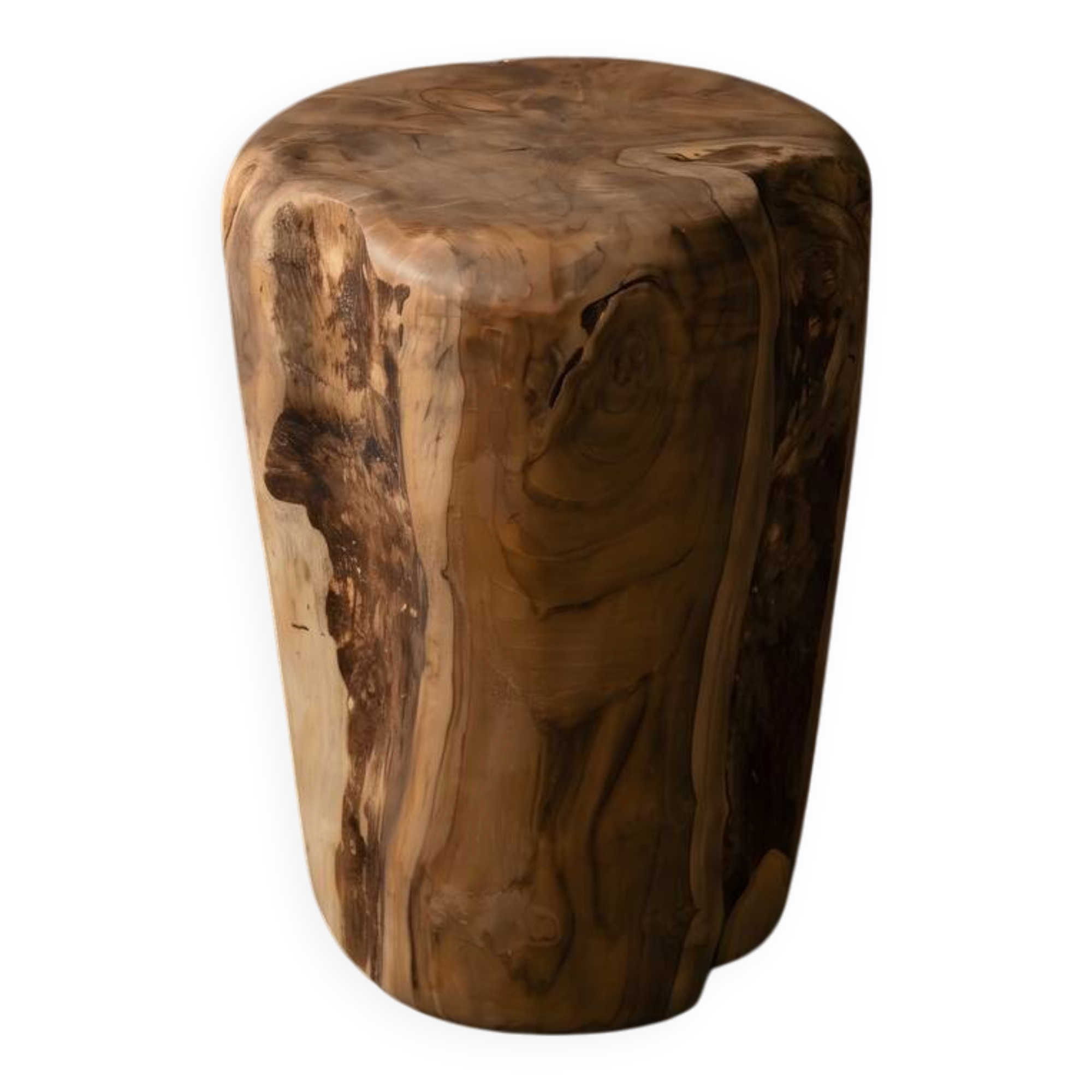CLEO stool in hand-carved solid recycled teak