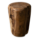 CLEO stool in hand-carved solid recycled teak