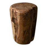 CLEO stool in hand-carved solid recycled teak
