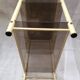 Beige metal console and smoked tempered glass Yves Boutboul