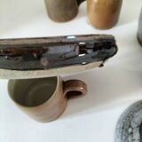 Stoneware service Puisaye – breakfast set - 7 pieces