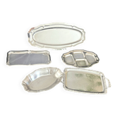 Serving Tray Set of 5, 1960s French Mid Century Tableware,