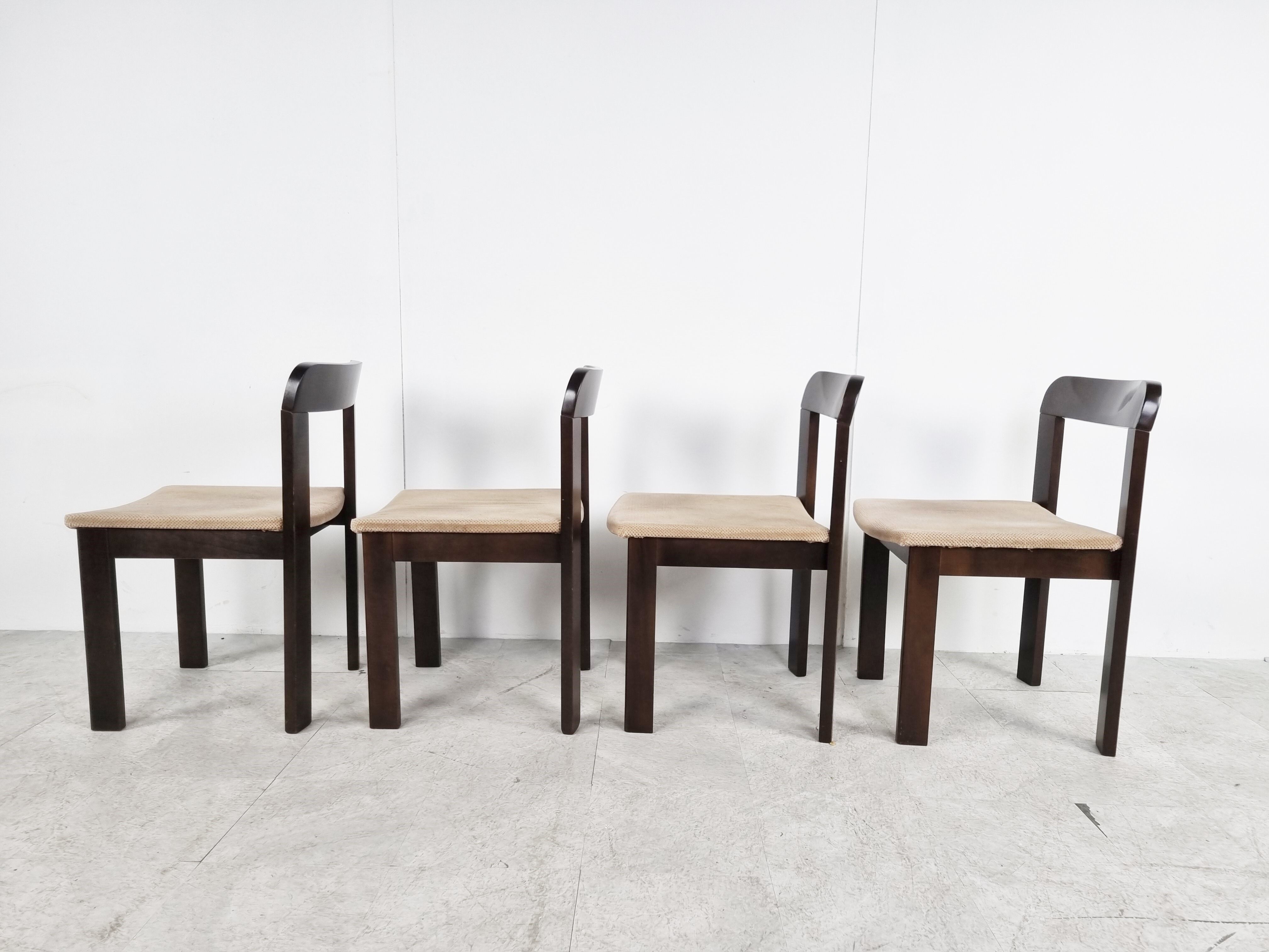 Set of 4 seventies dining chairs