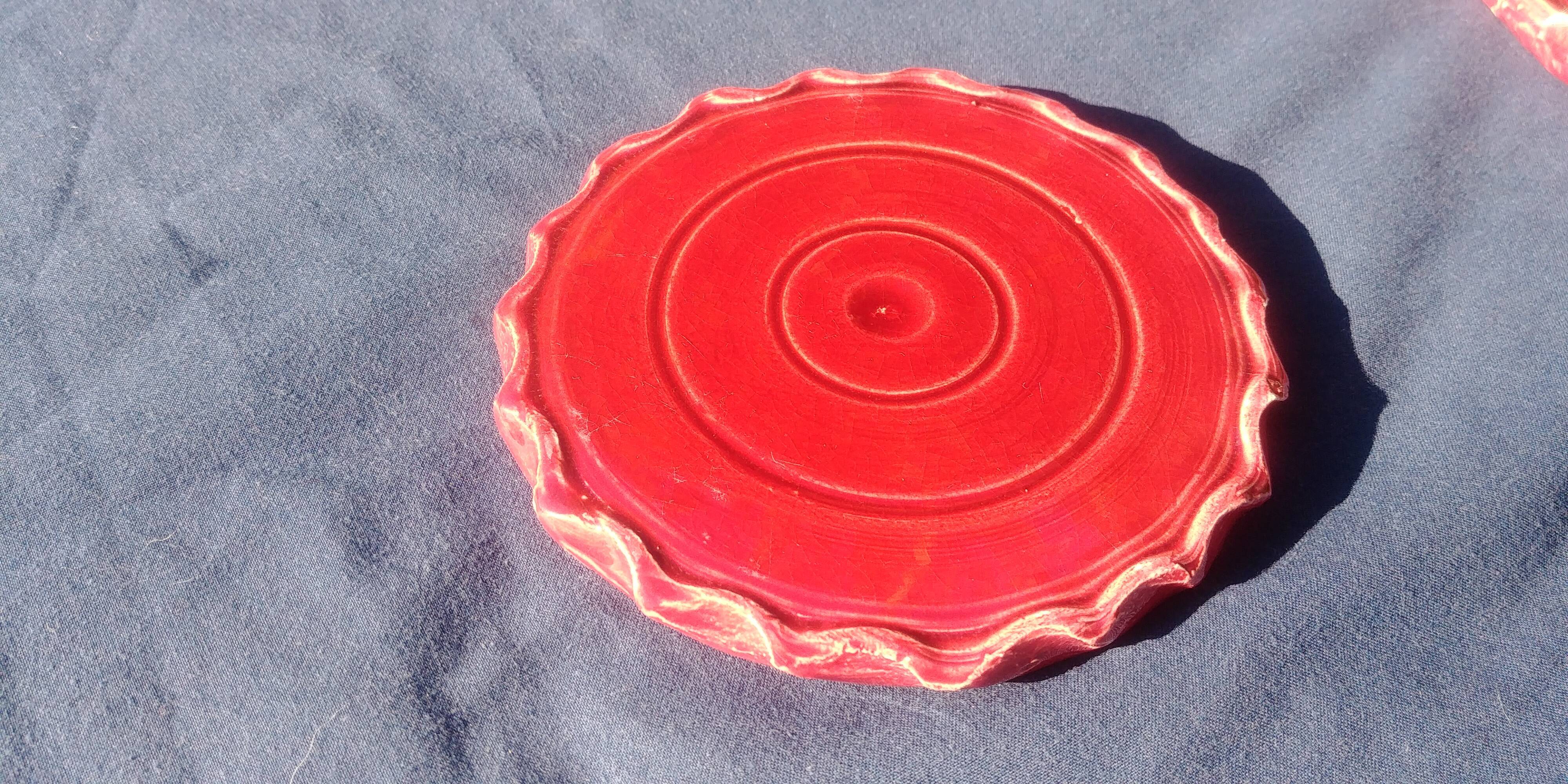 Set of trivets and two coasters Vallauris Grandjean-Jourdan 50-60s