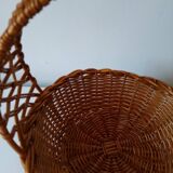 Woven wicker basket