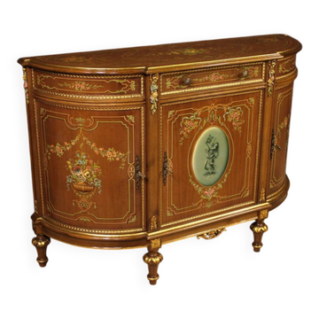20th century Italian painted and gilded wooden sideboard